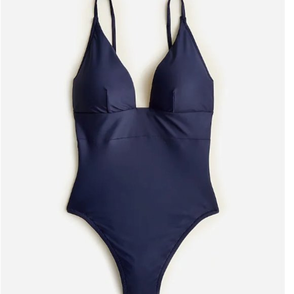New With Tags J Crew One Piece Plunge Sizes 8 AND 10 Navy NWT - Picture 5 of 12